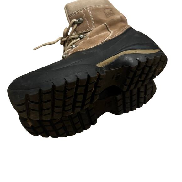 Sorel Men\'s Cold Mountain Winter Suede Rubber Snow Boots Tan/Black Size 9 main image 8